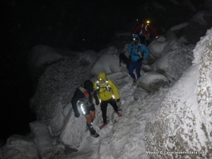 Tres capas montaña: Trail running invernal a la Peñota