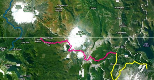 Cruce de los Andes 2013 Mapa de carrera